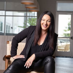 Team member Susan Goff at CREA Management in Austin, Texas