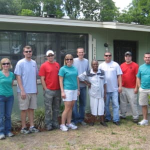 Horizon Realty employees participating in a community service event.