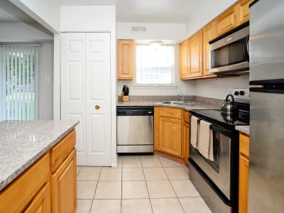 Upgraded kitchens at Moorestowne Woods Apartment Homes in Moorestown, NJ