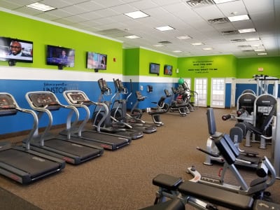 Fitness center at apartments in Collingswood, New Jersey