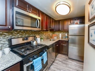 Modern kitchen at apartments in Philadelphia, Pennsylvania