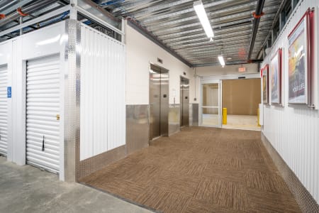 Hallway at StorQuest Self Storage in West Babylon, New York