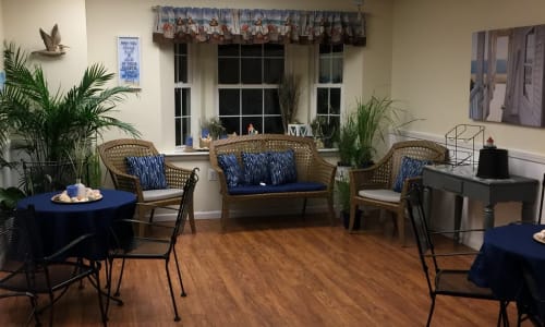 Community living room at Traditions of Cross Keys in Glassboro, New Jersey