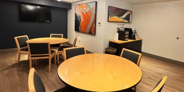 Common area at Camelot Court in Brighton, Massachusetts