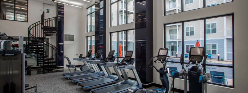 Gym area at The Mark Parsippany in Parsippany, New Jersey