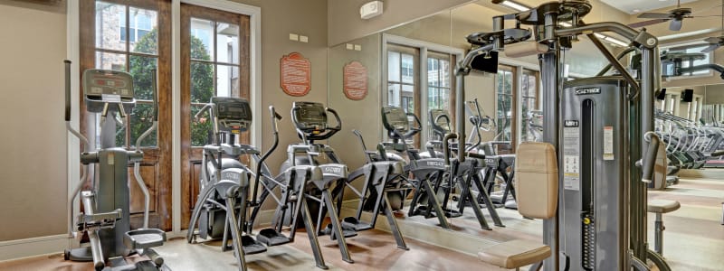 Exercise equipment at Arrabella in Houston, Texas