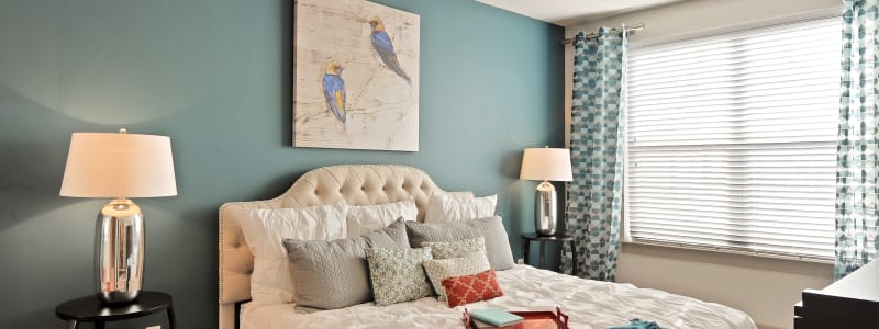 Bright The Mark at Brickyard Apartment Homes bedroom in Beltsville, Maryland
