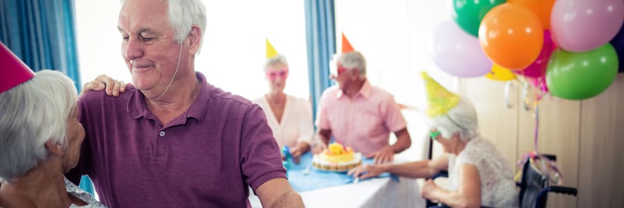 Birthday party at Bell Tower Residence Assisted Living in Merrill, Wisconsin