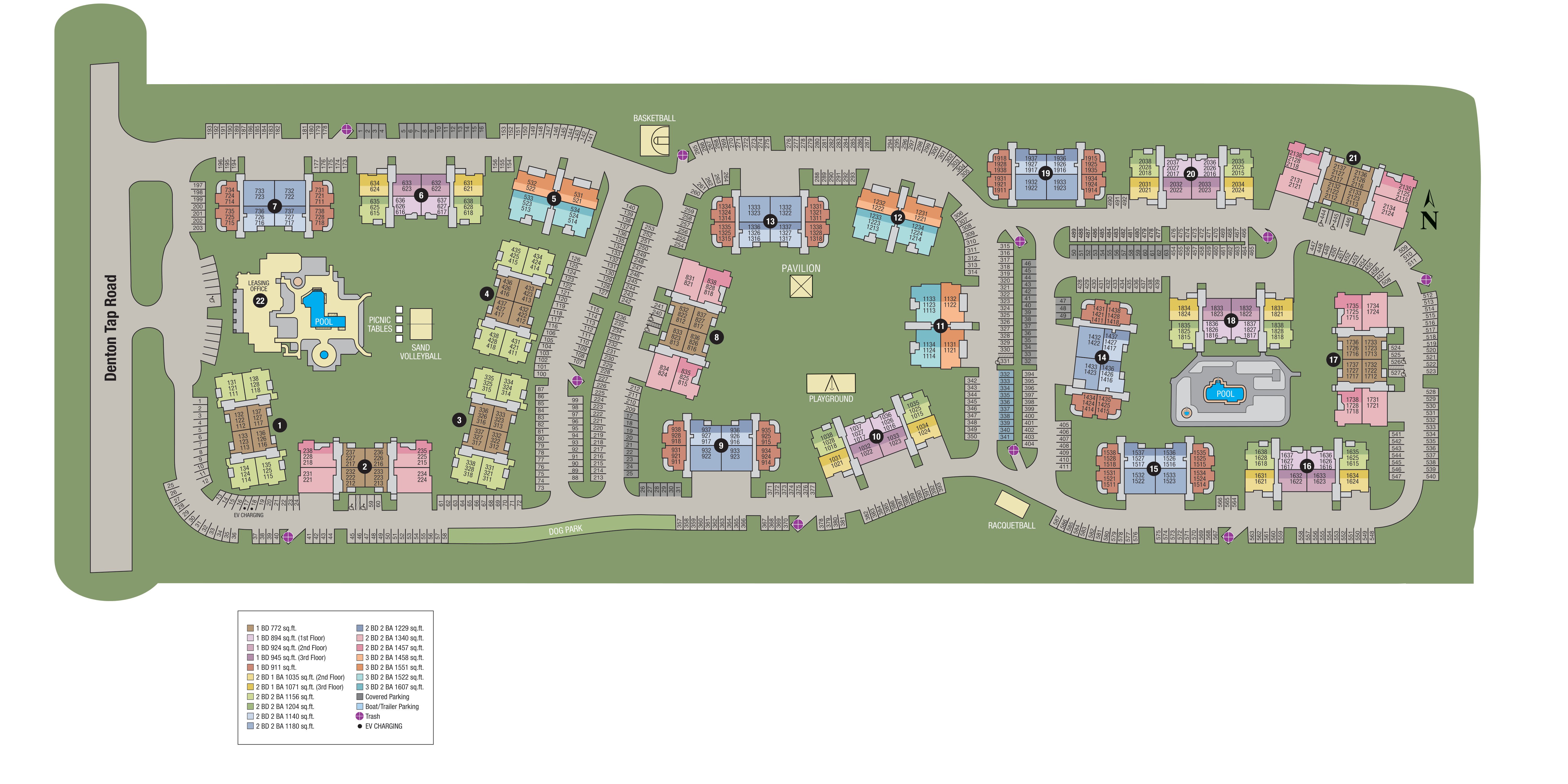 Site map of Ballantyne Apartments in Lewisville, TX