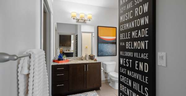 Master bathroom at Duet in Nashville, Tennessee