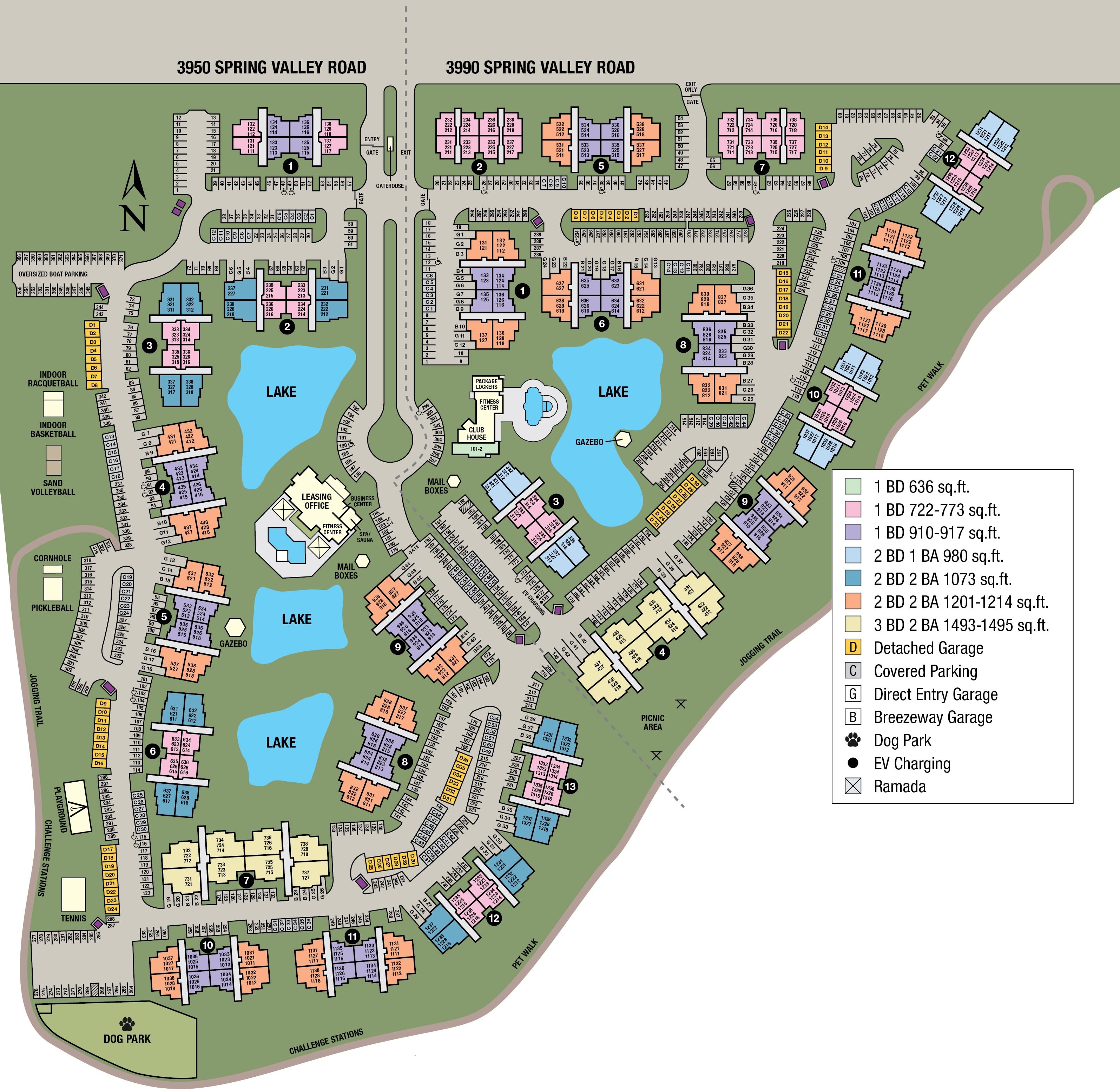 Site map of Lakeview at Parkside in Farmers Branch, TX