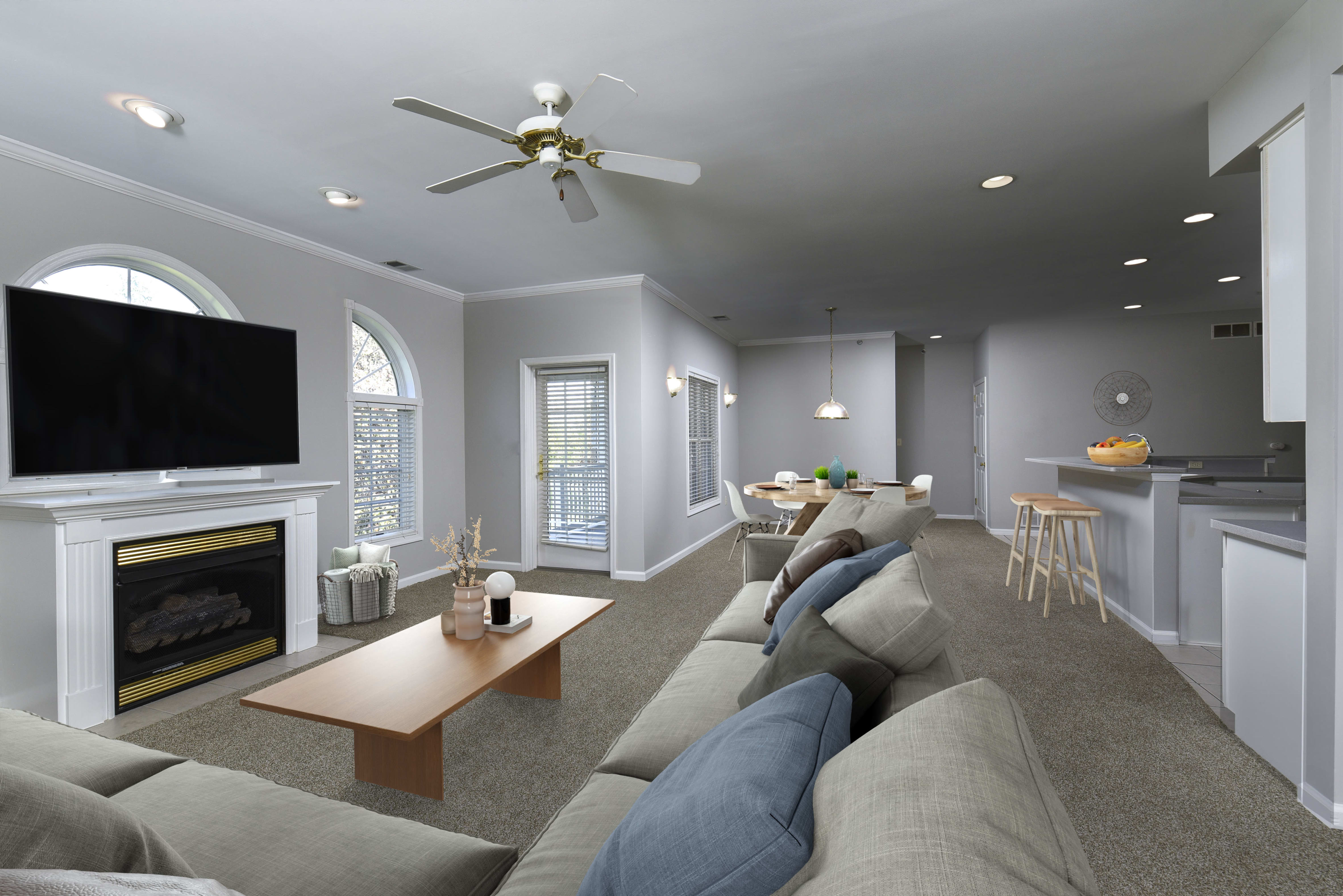 Model kitchen at Springhouse Townhomes, Allentown, Pennsylvania