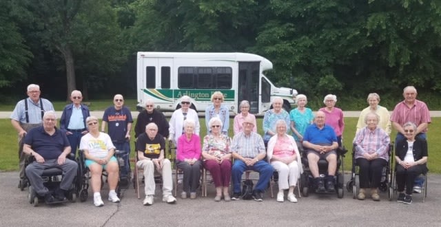 Assisted Living group photo at Arlington Place Oelwein in Oelwein, Iowa.