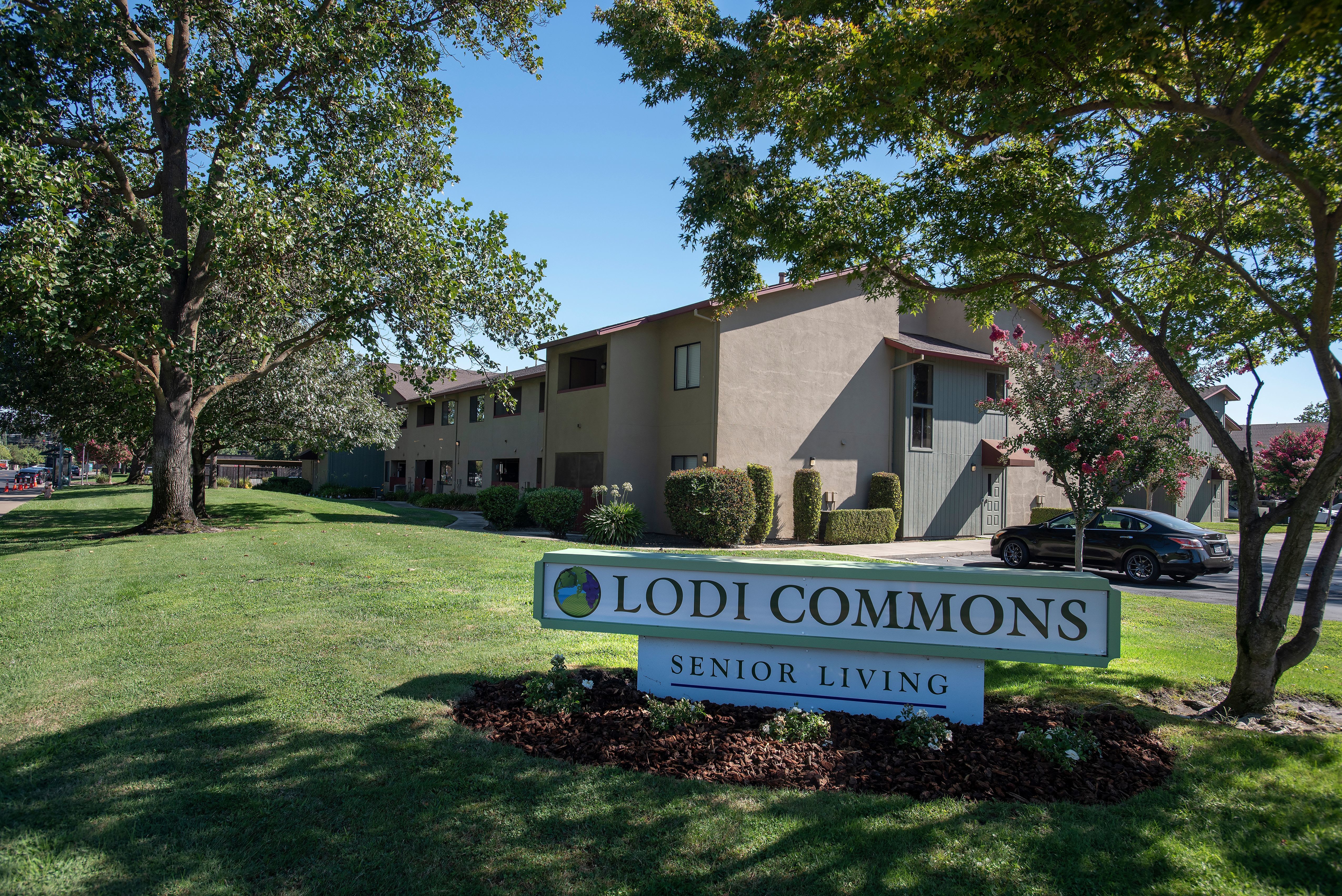Entrance to Lodi Commons Senior Living in Lodi, California