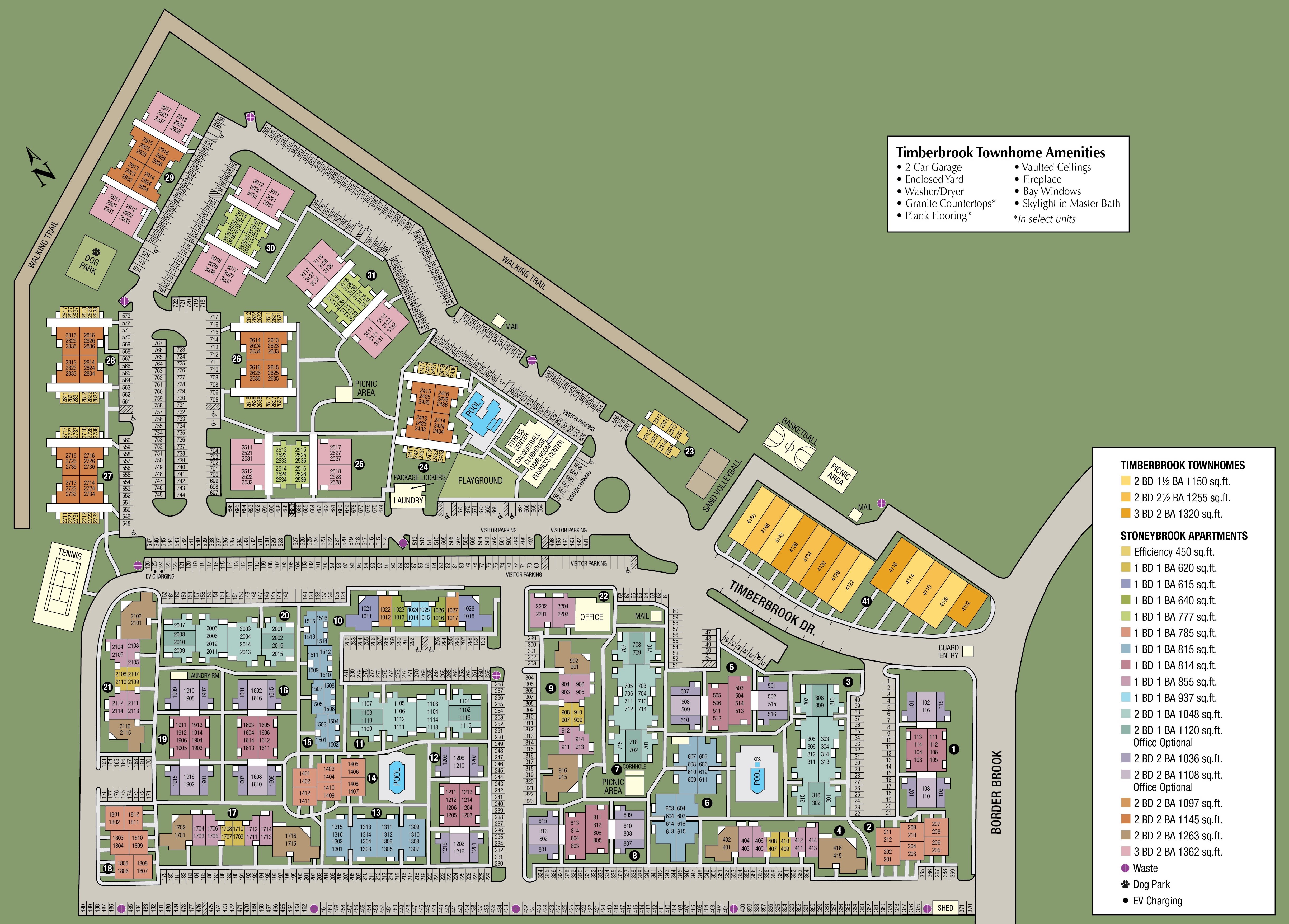 Site map of Stoneybrook Apartments & Townhomes in San Antonio, TX