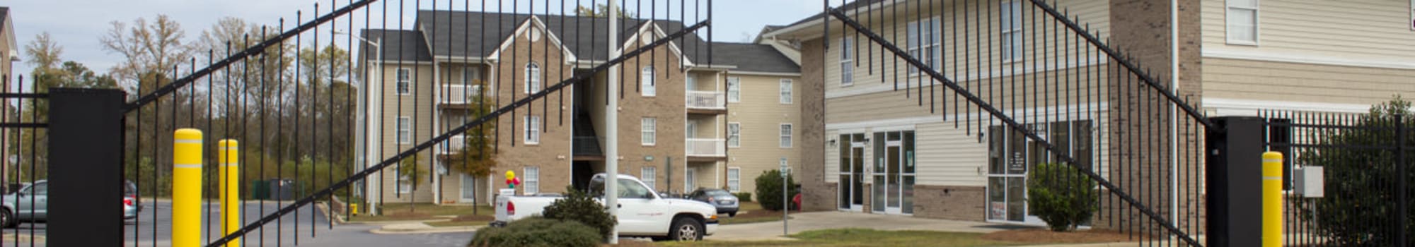 Exit gate opening Cliffdale Safe Storage in Fayetteville, North Carolina
