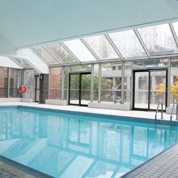 Indoor swimming pool at 57 Charles at Bay in Toronto
