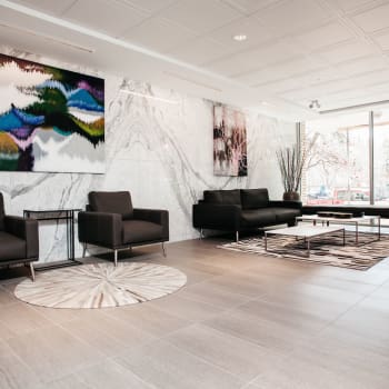 Lounge & Media Room at The Mansions in Calgary