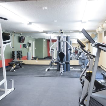 Fitness facilities at Calgary Place Apartments in Calgary
