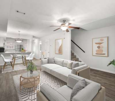 Inside the clubhouse at Foundry Townhomes in Simpsonville, South Carolina