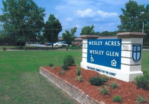 The entry sign at Wesley Acres, a Methodist Homes of Alabama & Northwest Florida community. 
