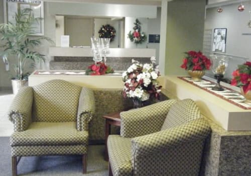 The lobby at Wesley Apartments, a Methodist Homes of Alabama & Northwest Florida community. 