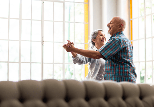 A couple dancing at Methodist Homes of Alabama & Northwest Florida. 