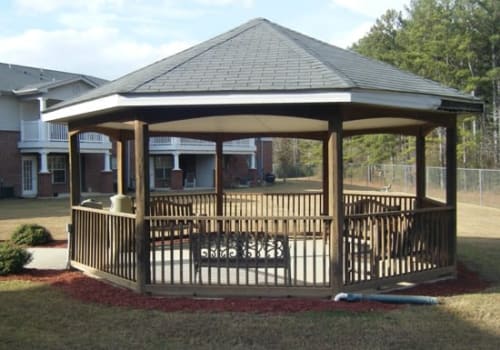 A gazebo at Wesley Park, a Methodist Homes of Alabama & Northwest Florida community. 