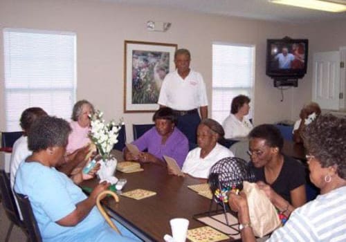 Playing bingo at Wesley Scott Place, a Methodist Homes of Alabama & Northwest Florida community. 