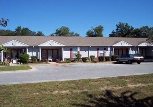 Resident apartment buildings at Wesley Scott Place, a Methodist Homes of Alabama & Northwest Florida community. 