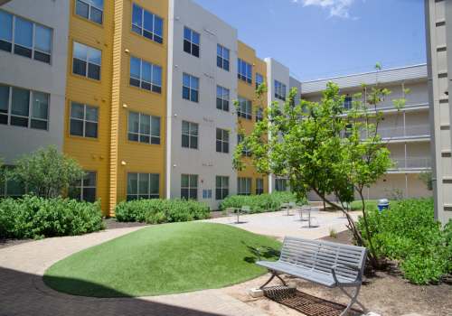 Community exterior at The Jordan at Mueller in Austin, Texas