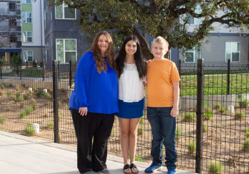 Family outside of Juniper Creek in Austin, Texas