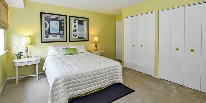 Ample closet space provided in a bedroom at Forge Gate Apartment Homes in Lansdale, PA
