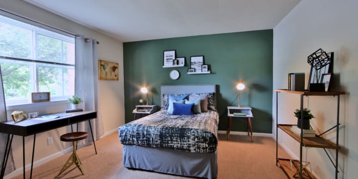 Bedroom at Willow Run at Mark Center Apartment Homes