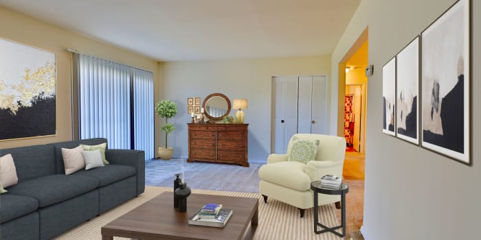 Our apartments in Baltimore, MD have a naturally well-lit living room