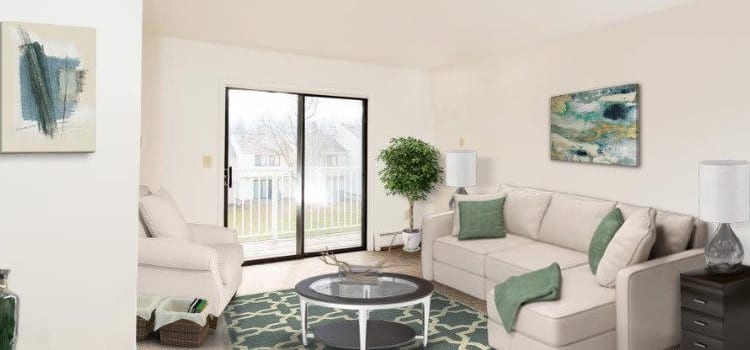 Spacious living room at Penbrooke Meadows Apartments