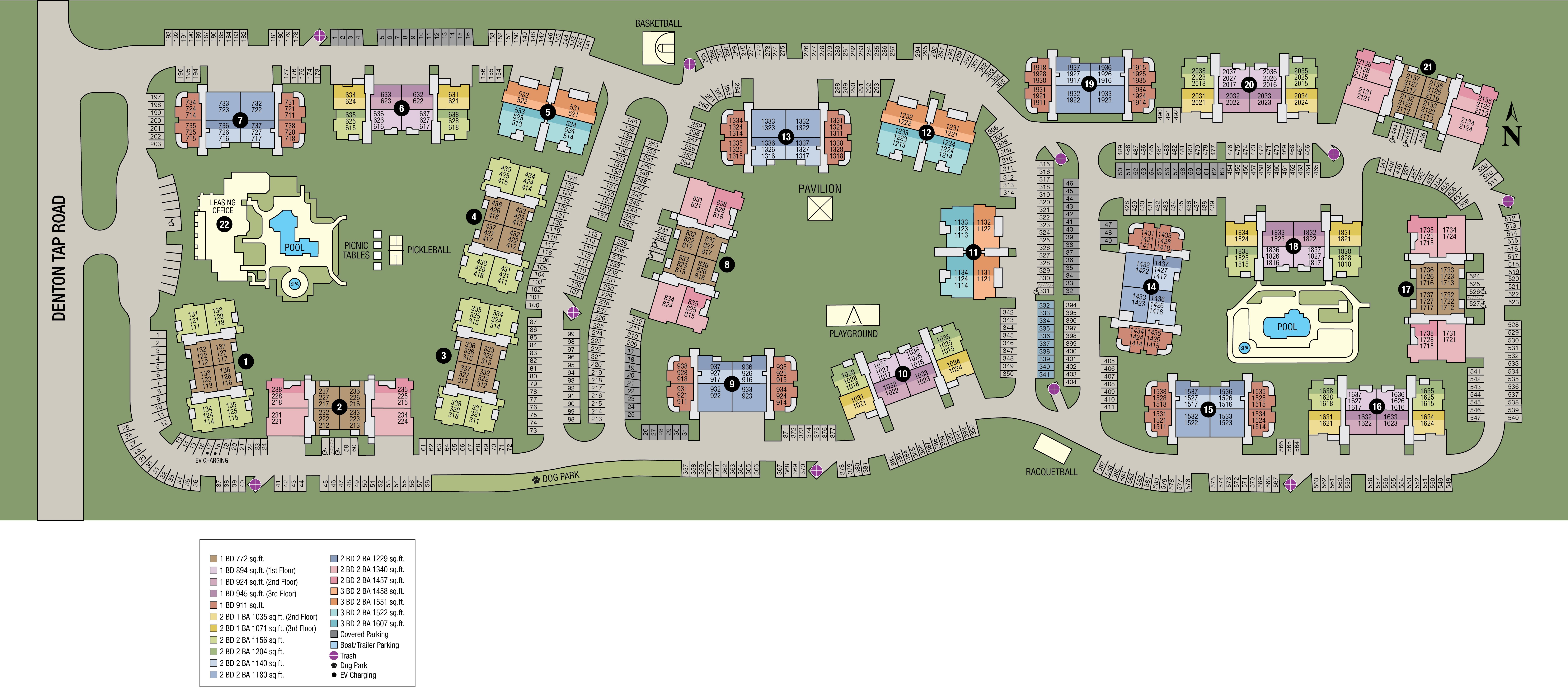 Site map of Ballantyne Apartments in Lewisville, TX