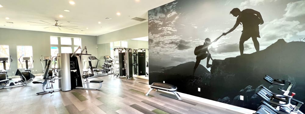 The 24-hour fitness center at Palisades Sierra Del Oro in Corona, California