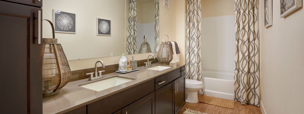 Bathroom at M2 Apartments in Denver, Colorado