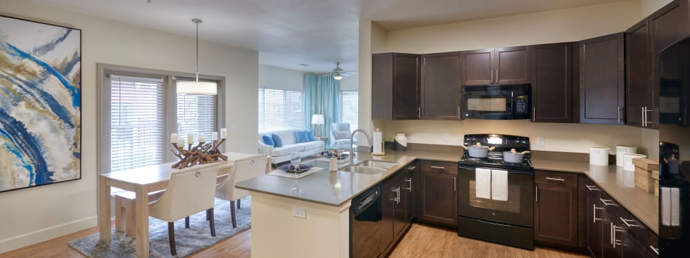 Kitchen at M2 Apartments in Denver, Colorado