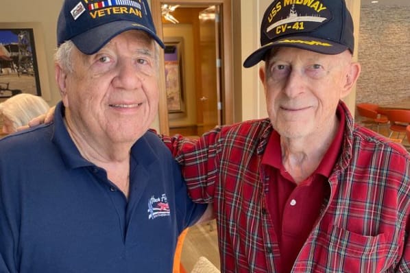 Veterans Day Celebration; Two of our Veteran Residents at All Seasons Oro Valley in Oro Valley, Arizona