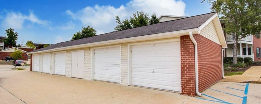 Garages available for residents at The Gables in Ridgeland, Mississippi