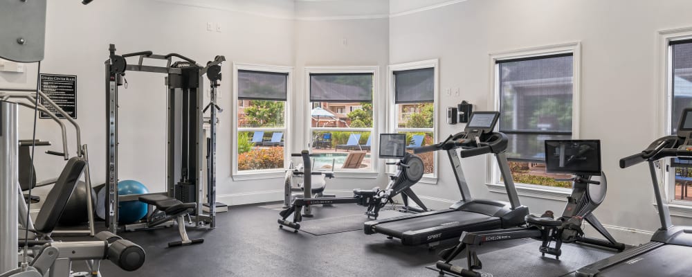 Fitness center at Villas at Houston Levee East Apartments in Cordova, Tennessee