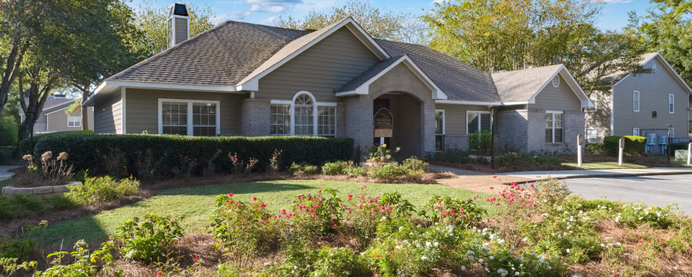 Exterior of the clubhouse at Gates at Jubilee in Daphne, Alabama