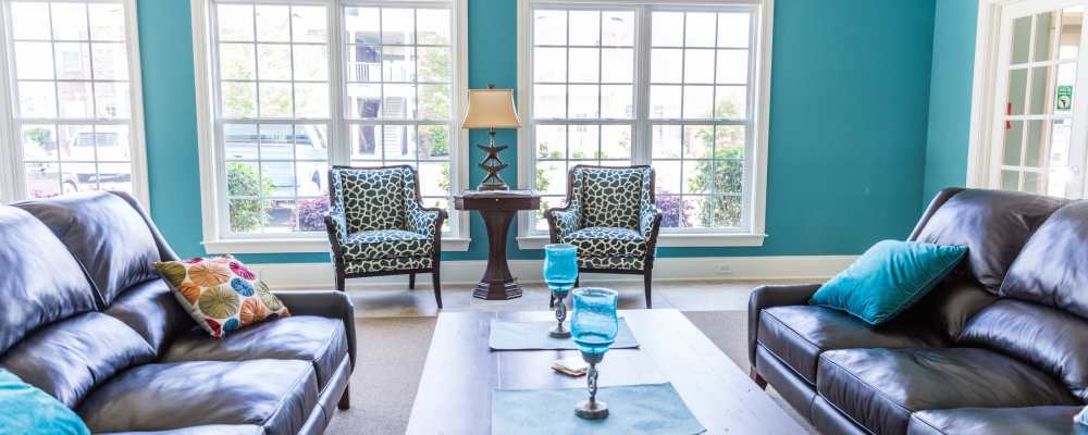 Comfortable seating in the clubhouse at Cloisters at Carolina Forest in Myrtle Beach, South Carolina