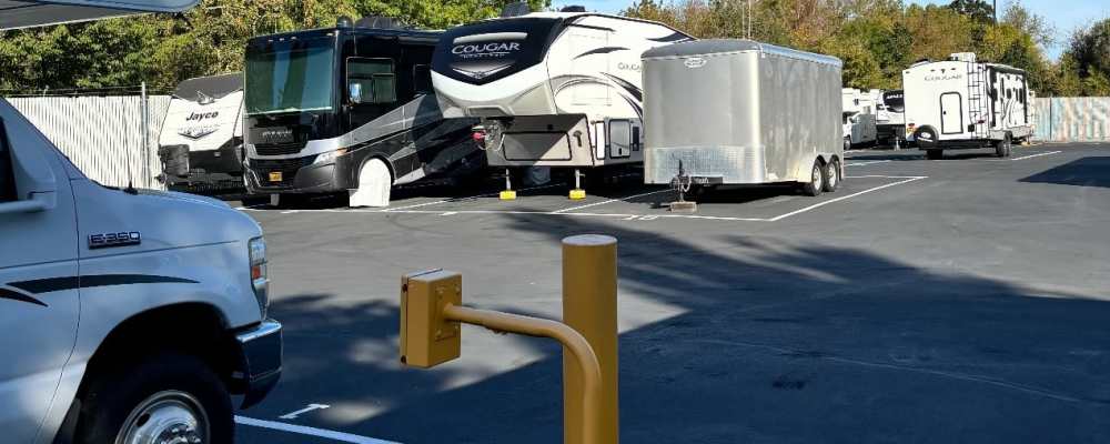 Boat storage at Parkside Mini Storage and RV in Beaverton, Oregon