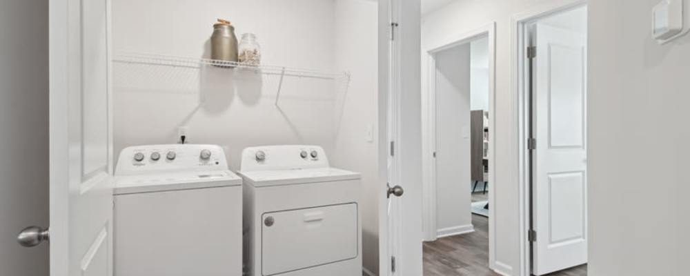 Laundry room at Norman Ridge Townhomes in Terrell, North Carolina