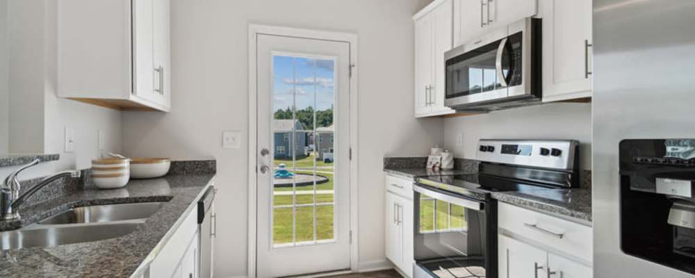 Kitchen at Norman Ridge Townhomes in Terrell, North Carolina