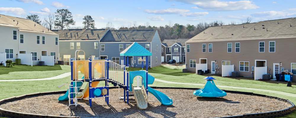 Playground with slide near Norman Ridge Townhomes in Terrell, North Carolina
