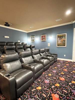 Theatre Room at The Abbey at Briar Forest in Houston, Texas